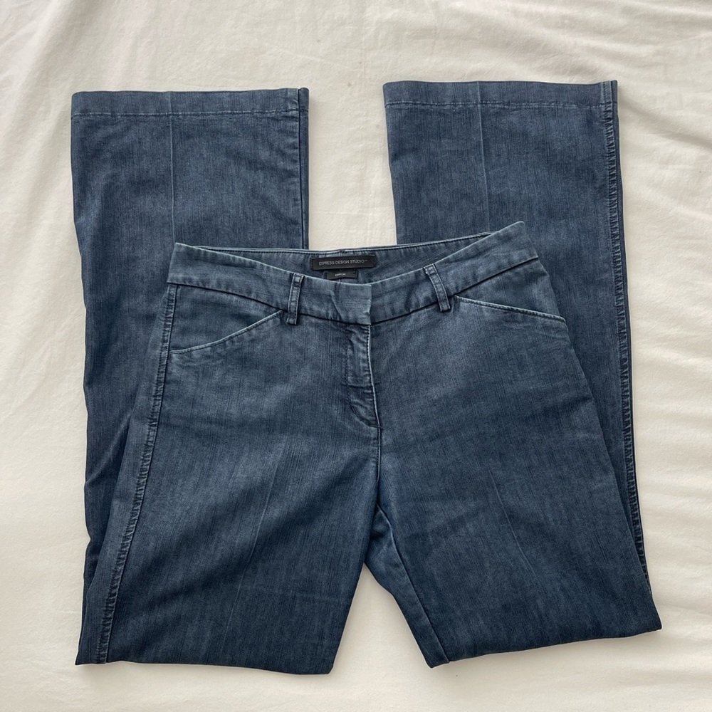 Express Editor Flare Denim Trousers